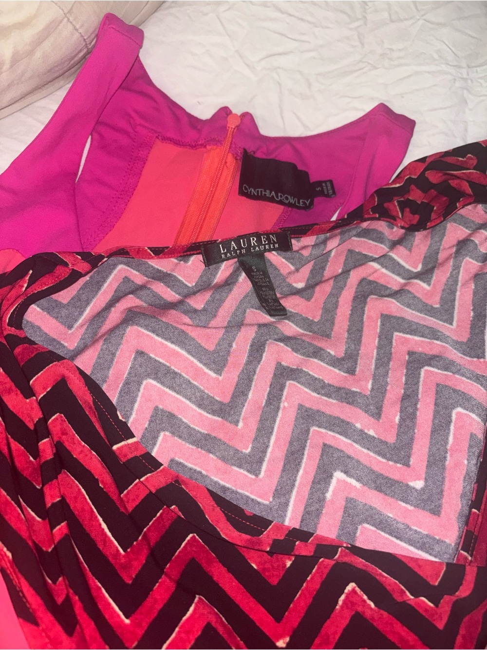 Bundle! Lauren Ralph Lauren Pink Chevron Dress with Cynthia Rowley Pink Dress